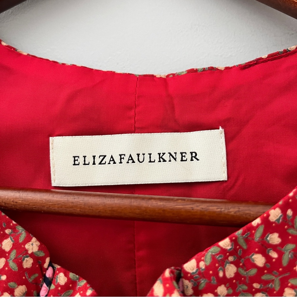Eliza Faulkner Red Floral Detachable Peter Pan Collar - Picture 3 of 3
